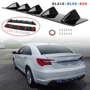 Gloss Rear Bumper Lip Diffuser 5 Shark Fins Spoiler Splitter For Chrysler 200 - Picture 1 of 20
