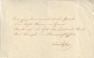 Joseph Radetzky von Radetz - mariscal de campo - cuatro líneas - firmado original - Imagen 1 de 1