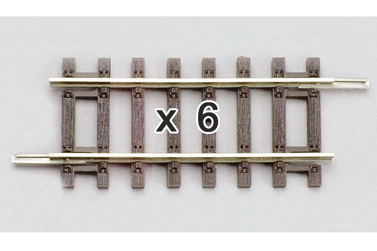 Piko 55204 HO Scale Straight Track 107mm Box of 6 - Image 1 of 1