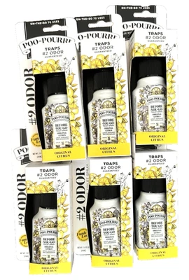 6-Pack Poo-Pourri Before-You-Go Toilet Spray 1.4 floz Each Original Citrus