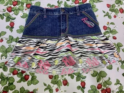 Falda corta vintage con estampado de cebra Rocawear Y2K para niños talla 8 Foto 1 de 4