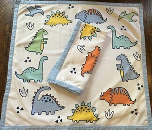 Dinosaur theme baby blankets set of 2 - Picture 1 of 8