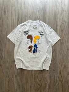Rare Vintage Beavis and Butt-Head High Blunt Parody Printed T Shirt 90s - Bild 1 von 3