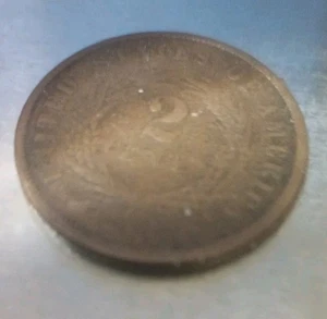  2 Cent Piece Two Cents, Weight off: Is 5.8 G NOT 6.2 === missing Front ... Rare - Picture 1 of 4
