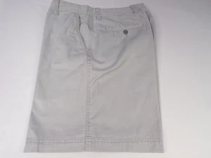 Vintage IZOD Shorts Mens 34 Golf Walk Light Gray Canvas 100% Cotton 5 Pocket G25 - Picture 1 of 8