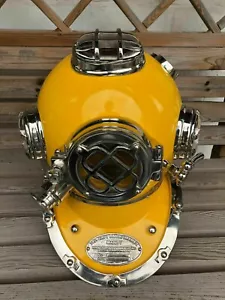 Vintage U.S Navy Mark V Diving Helmet Deep Sea Divers Helmet Marine Replica 18 - Picture 1 of 12
