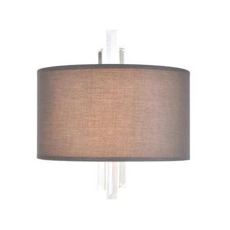 ELK LIGHTING 46590/2 Crystal Falls 2-Lght Sconce in Satin Nckl with Graphite Cover