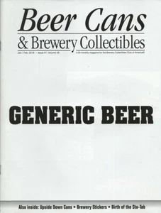 Beer Cans & Brewery Collectibles Magazine JAN FEB 2018 Generic Beer Upside Down - Bild 1 von 2
