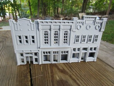 (1) " HO " SCALE    ART DECO DOWNTOWN BACKGROUND FLAT   1/87 1:87  3D PRINTED - Image 1 of 4