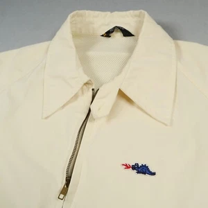 Vintage Sears Firebreathing Braggin’ Dragon White Jacket Size XL Chin Strap Zip - Picture 1 of 15