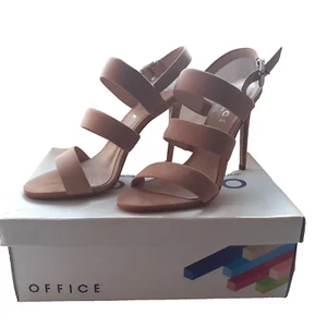 OFFICE DONNA ALANA NUDE NABUK CINTURINO STILETTO / TACCHI taglia UK 6 EU 39 - Foto 1 di 8