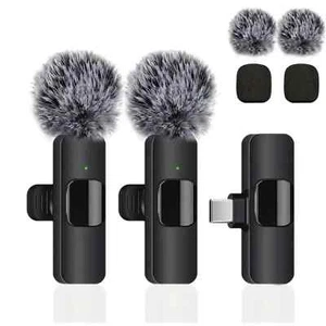 Wireless Lavalier Microphone Type-C Plug-Play 2.4G UltraLow DelayNoise Reduction - Picture 1 of 6