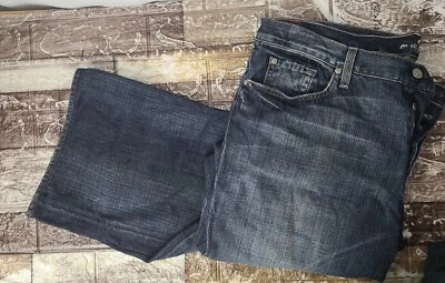 7 For All Mankind Mens Relaxed Medium Wash Jeans Button Fly  Size 38x30 Lot of 2 - Image 1 of 4