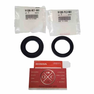 Genuine OEM Honda K-Series 6SPD Axle Seals 2PC Set RSX TSX CIVIC SI 91206RCT003 - Image 1 of 4