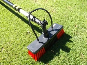 REDUCED: Water Fed Pole Kit With Brush, Hose, Adapters 12 FT Telescoping Pole - Picture 1 of 9