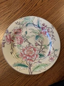 VTG SET OF 1' DIAMETER FAMILLE ROSE-CAMELLIA FLORAL CHARGER-CABINET PLATES-CHINA - Picture 1 of 6
