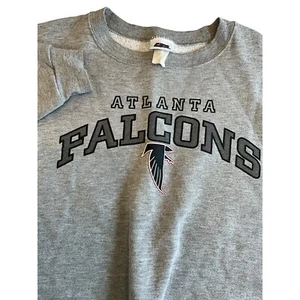 Atlanta Falcons Large Gray Sweatshirt Side Seams Cut - Picture 1 of 5