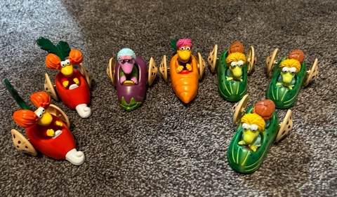 Jim Henson's Fraggle Rock 1988 McDonald's Set/ Lot of 7 Car Vehicle Figures Cover