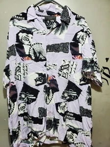 No Boundaries Shirt Men XL Mulitcolor All Over Print Ferris Wheel Amusement Park - Picture 1 of 7