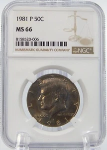 1981 P 50¢ MEZZO DOLLARO KENNEDY - NGC MS66 (BT376) - Foto 1 di 4