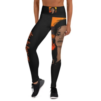 Blue White/Navy Cat Capri Yoga Leggings - Image 1 of 4