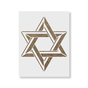 Plantilla Star of David - plantillas Mylar duraderas y reutilizables - Imagen 1 de 5