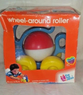 复古 1988 年雅芳 The First Years 轮式滚轮带盒婴儿学习玩具 — 第 1/4 张图片