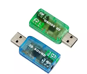 1PCS CM108 Chipset USB 2.0 to 3D AUDIO SOUND CARD ADAPTER VIRTUAL 5.1 CH NEW - Picture 1 of 4
