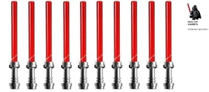 10 X OFFICIAL LEGO - STAR WARS LIGHTSABERS - METALLIC / TRANS RED - FAST - NEW - Picture 1 of 1