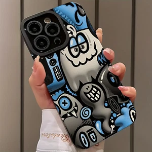 Cartoon Graffiti Handyhülle für iPhone 16/15 - Fun Schutzhülle TPU Slim - Bild 1 von 12