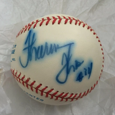 1993 Thurman Thomas Autographed Official Rawlings American League Baseball Cover