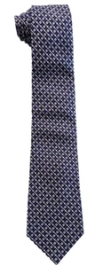 FORSYTH Herren 100 % Seide Krawatte Designer gewebt lila silber Diamanten 3,5" breit - Bild 1 von 10