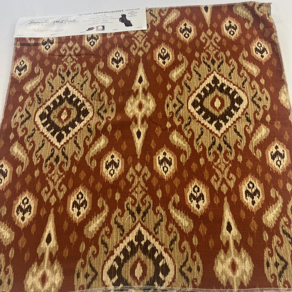 Swanelle Mill Creek 4 Piece 25” x 25” Sample Material For Pillows Stools Chairs - Image 1 of 4