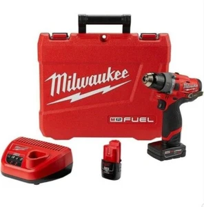 Milwaukee Electric Tools 2504-22 M12 Fuel 1/2" Hammer Drill Kit, N£W in Box - Picture 1 of 10