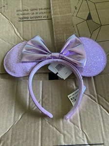 Tomorrowland Purple Wall Lilac Lavender Minnie Mouse Bow Ears Disney Parks NWT - Picture 1 of 4