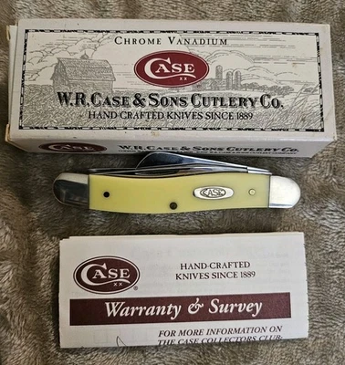 NEW 1998 CASE XX USA YELLOW CONGRESS KNIFE 34052 CV  KNIFE and Box - Image 1 of 4
