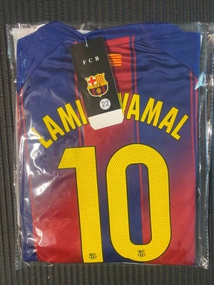 (NUEVO) Conjunto Camiseta + Pantalones Cortos Lamine Yamal FC Barcelona Juvenil Talla 22 Foto 1 de 2