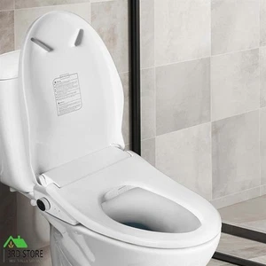 Electric Bidet Heated Toilet Seat Warm Water Spray Wash Remote Antibacterial - Picture 1 of 6