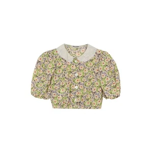 Miu Miu Crape Crop Blouse Size 38 MT1770 112694640 - Foto 1 di 8