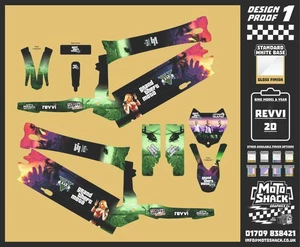 KIT ENVOLTORIO Revvi 20 20" pegatinas gráficas Grand Theft Moto GTV cinco calcomanías bicicleta eléctrica - Imagen 1 de 1