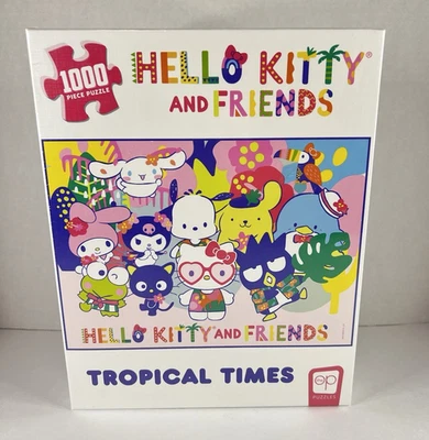 USAopoly Hello Kitty And Friends Tropical Times 1000 Piece Jigsaw Puzzle NEW! - Image 1 of 4