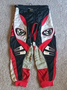 THOR MX RACING CORE Motocross Pants Size 30" RED White ATV Off-Road Mens EUC - Picture 1 of 11