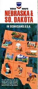 1966 Chevron Road Map: Nebraska South Dakota NOS - Picture 1 of 1