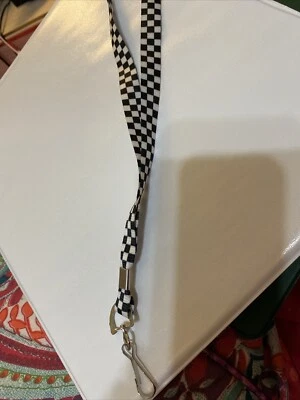 Soporte de identificación de cordón 17" largo diseño blanco y negro Foto 1 de 2