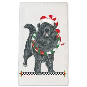 Newfoundland Newfie Dog Christmas Kitchen Towel Holiday Pet Gifts - Picture 1 of 1