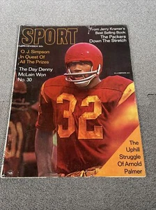 Sport Magazine O.J. Simpson Football Denny McLain Dec 1968 Vintage - Foto 1 di 7