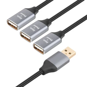 Cable divisor concentrador de carga de datos Wonderwires USB 2.0 A macho a 3 puertos hembra - Imagen 1 de 5