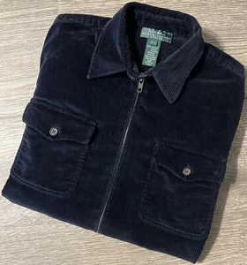 Ralph Lauren Petite Women’s Full Zip Corduroy Navy Shacket Shirt Size P/S - Picture 1 of 15
