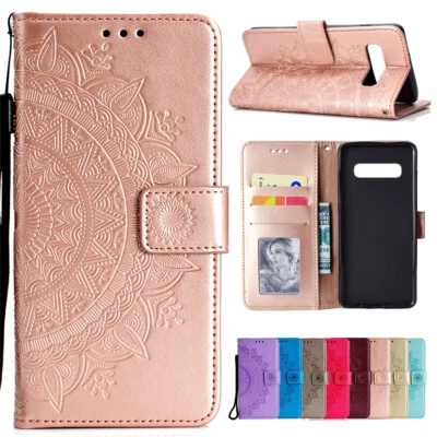 For Samsung S25 Ultra Plus S24 S23 S22 S21 Pattern Leather Wallet Stand Case - Image 1 of 4