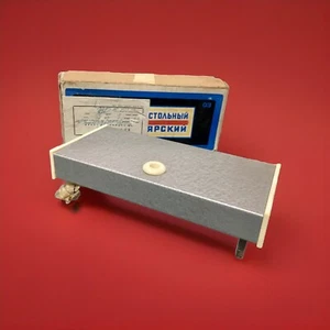 Vintage sowjetischer neuer alter Bestand Schreibtisch Organizer, Metall, Chrombeine, Box, Papier. 1970- - Bild 1 von 15